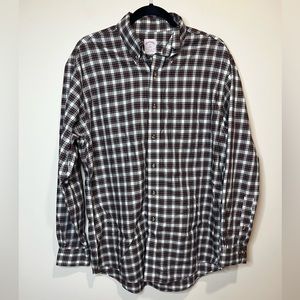 Brooks Brothers Tartan long sleeve button down shirt size medium plaid Christmas